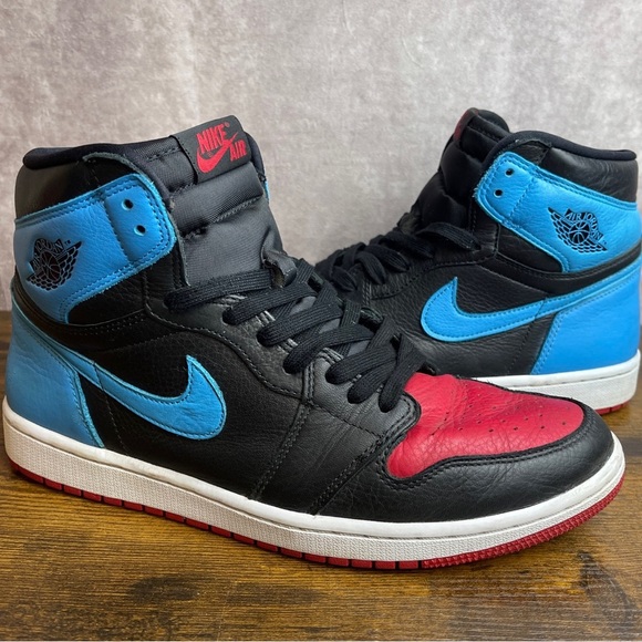 Jordan 1 High OG UNC To Chicago 2020 Size 12 W 10.5 M CD0461-046 Red Blue Black - Picture 2 of 9